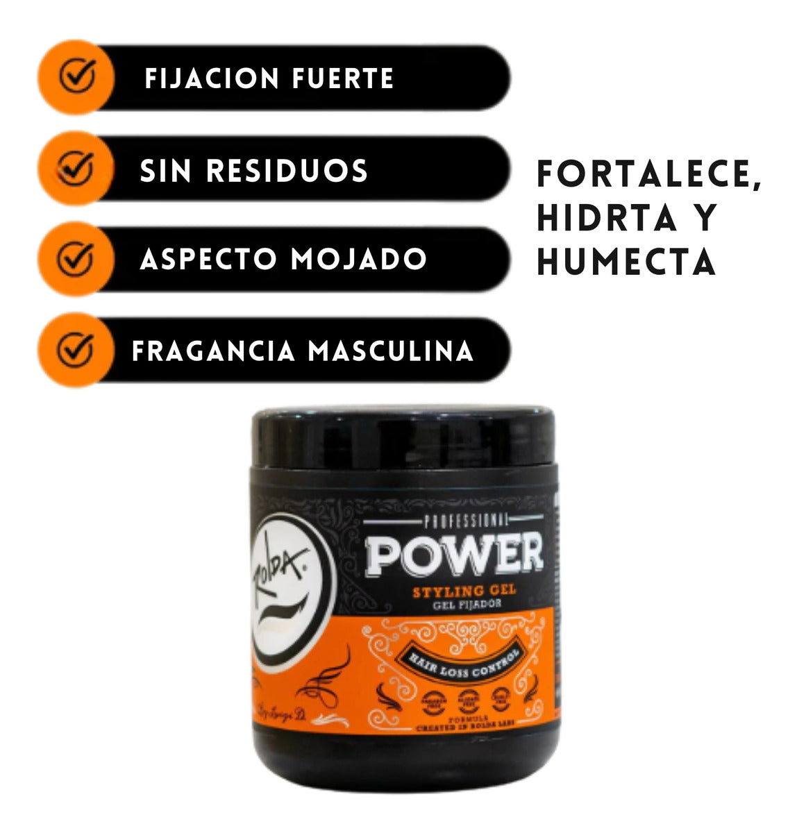 Gel Fijador Rolda Mega Hold #14 - Fijación Extrema 1kg