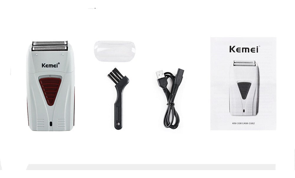 Pack Barbería Profesional Kemei: Trimmer KM-1753 + Máquina Rasuradora KM-3381