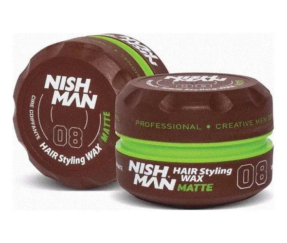 Cera Nishman 08 Wax Matte 150ml - Fijación Flexible y Acabado Mate Natural