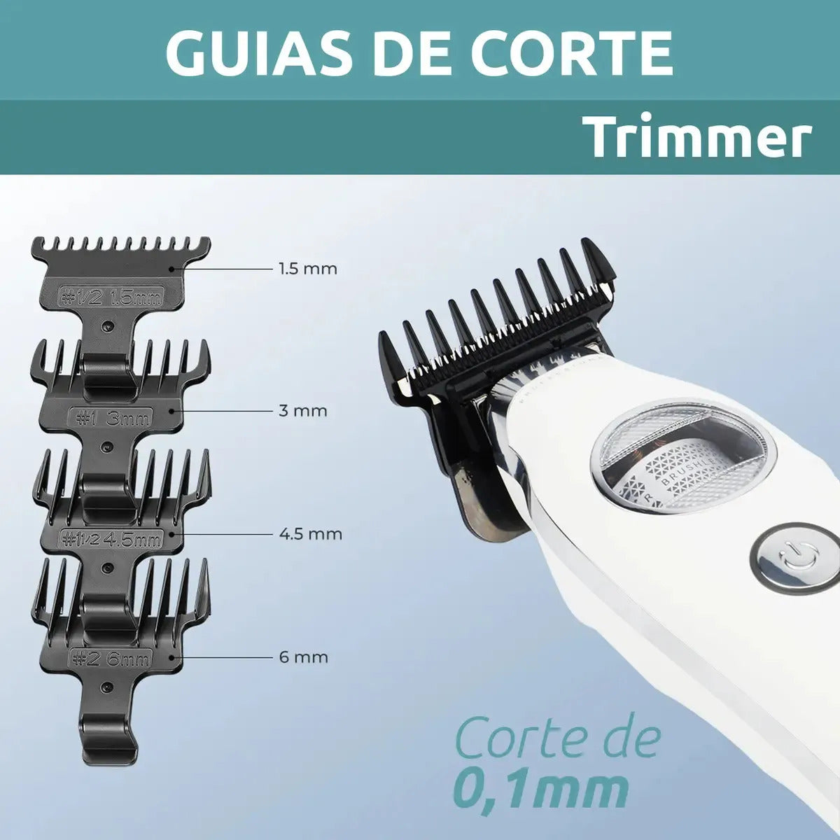 Maquina Corta Pelo Vgr V-880t Bldc 7200rpm Trimmer Patillera