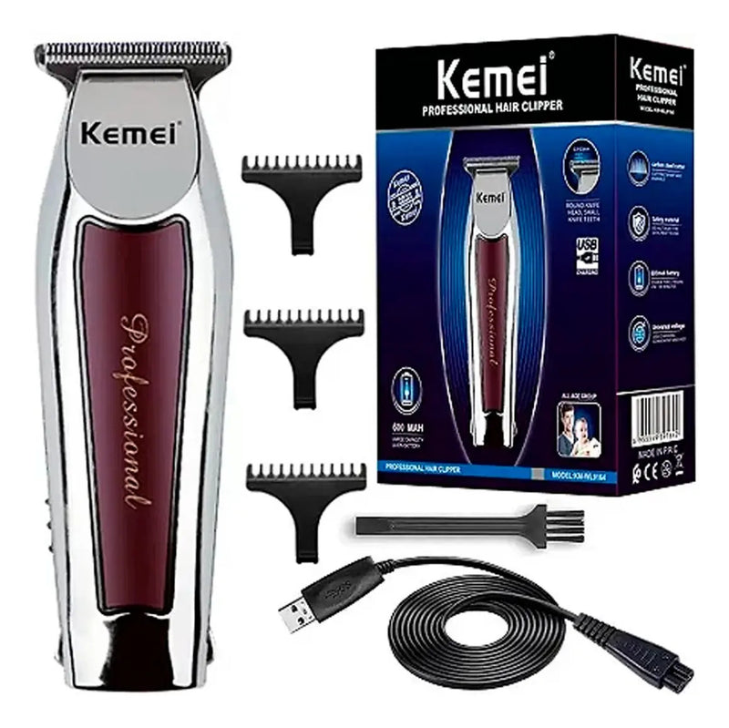 Trimmer Profesional Kemei KM-9163: Patillera Inalámbrica de Alta Precisión