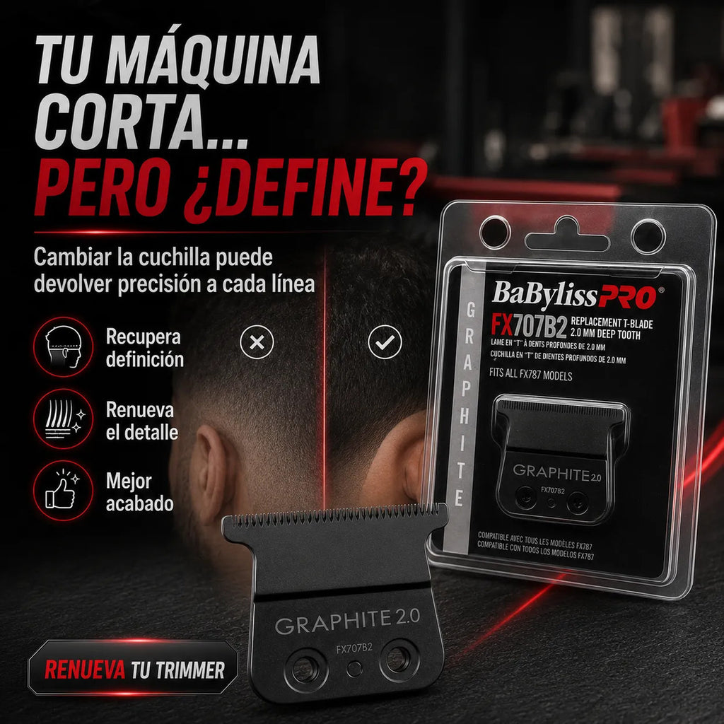 Cuchilla Babyliss Fx707b2 Para Líneas Precisas Graphite 2.0