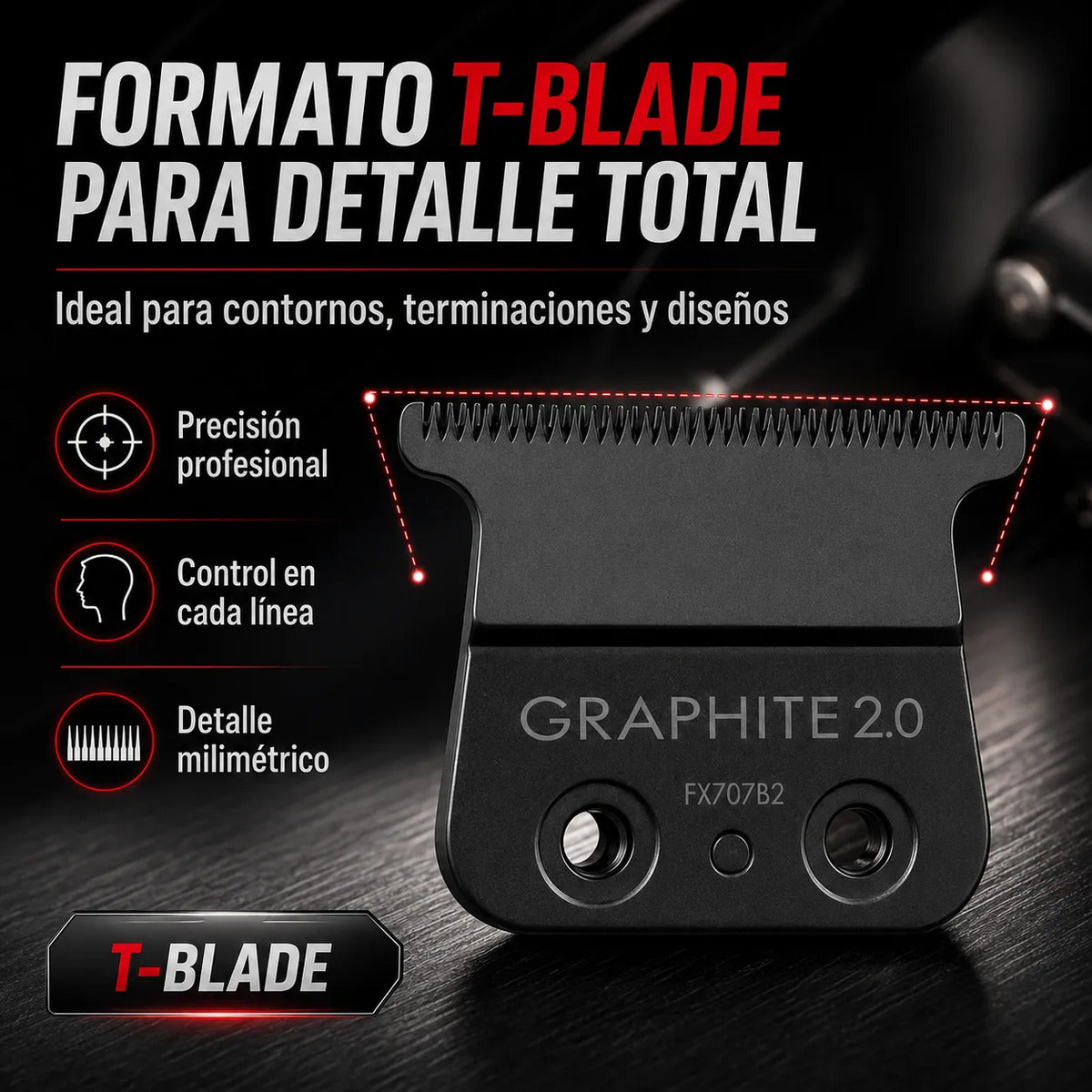 Cuchilla Babyliss Fx707b2 Para Líneas Precisas Graphite 2.0
