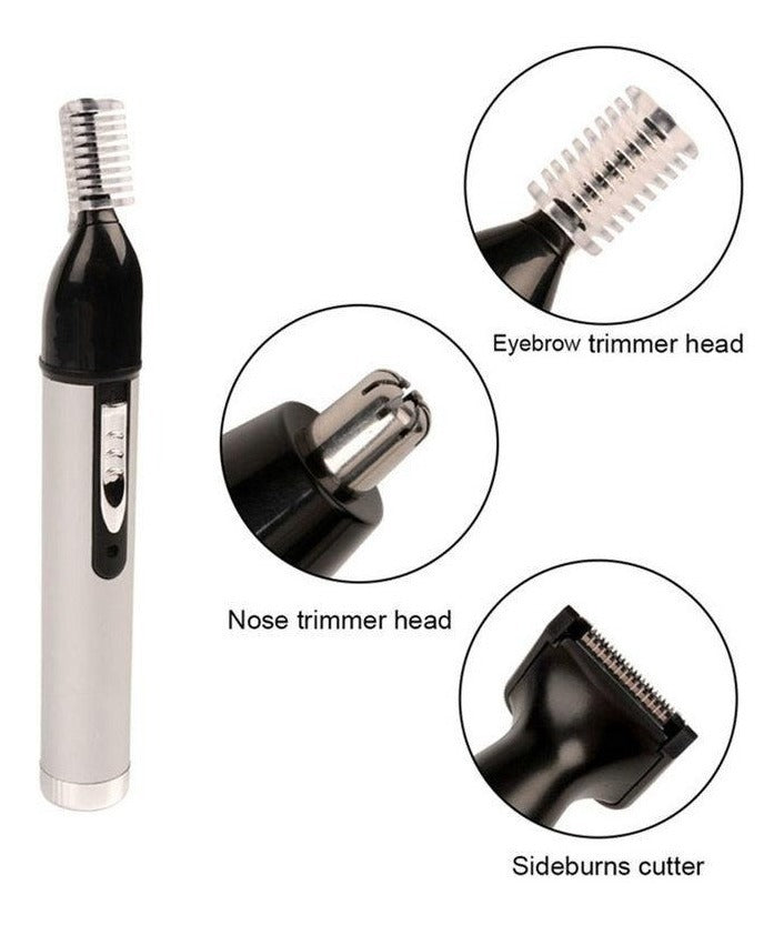Trimmer Recargable Kemei 3 en 1 KM-6651: Cortadora de Nariz, Cejas y Patillas
