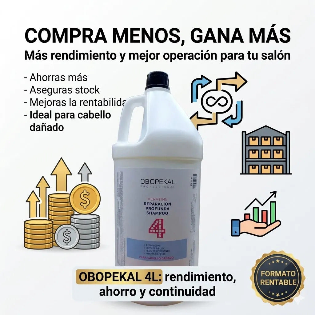 Shampoo Reparación Profunda 4l Cabello Dañado