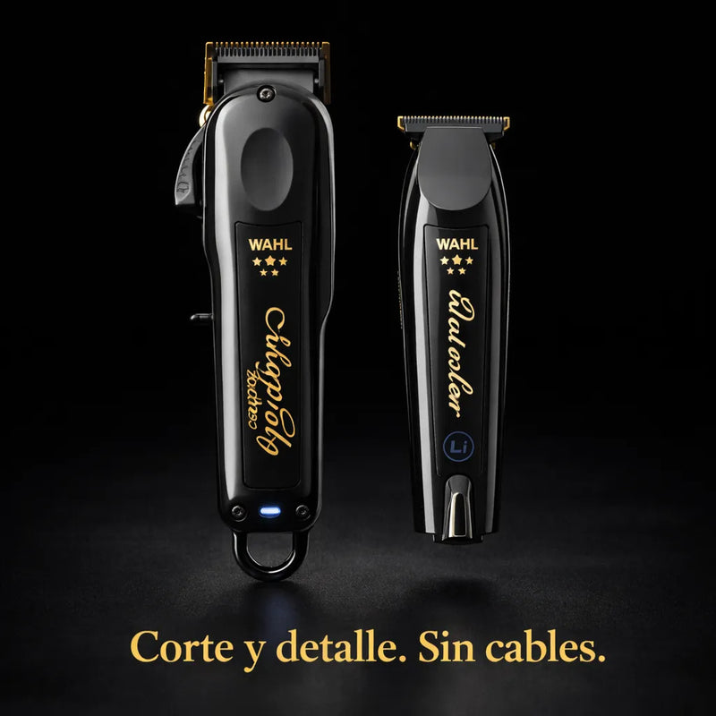 Combo Cortadora Pelo + Afeitadora Wahl Inalámbrica Magic Clip Cordless