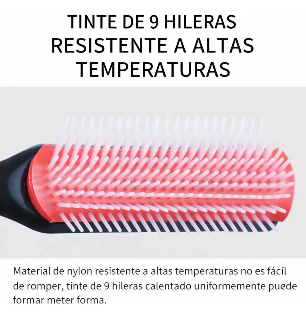 Cepillo Pelo Rizado Profesional Redondo Desenreda Rapido