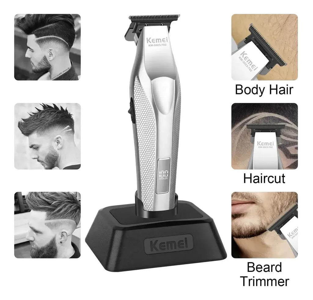 Cortadora De Pelo Hombre Para Contornos Cuchilla T KemeI KM-3023
