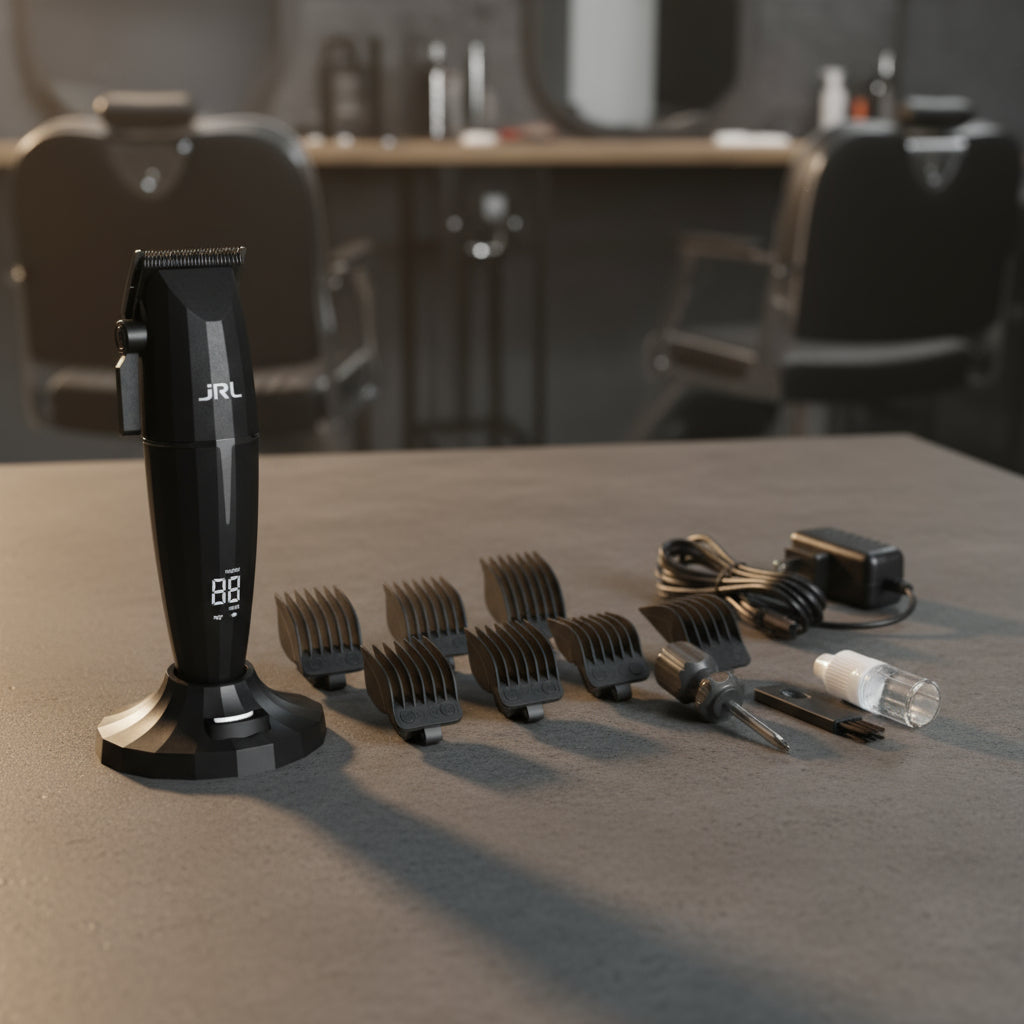 Máquina JRL Onyx Clipper Profesional Fade 7500 RPM con Base de Carga
