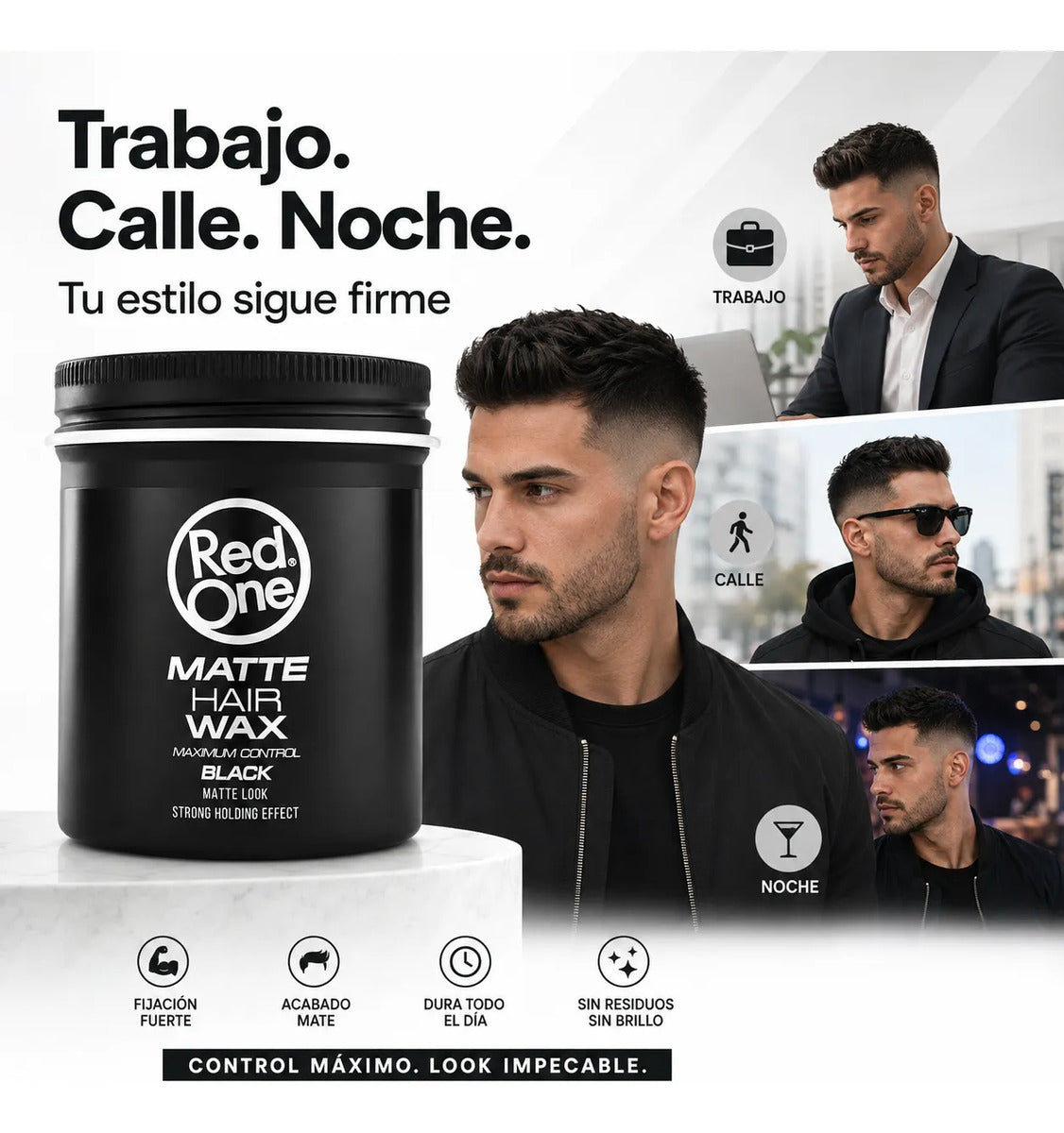 Cera Cabello Hombre Control Máximo Efecto Mate 100ml