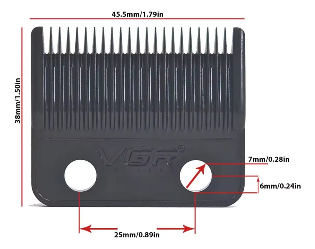 Cuchilla de Repuesto VGR V-003 V-640 V-270 DLC Hoja Móvil Profesional Barbería