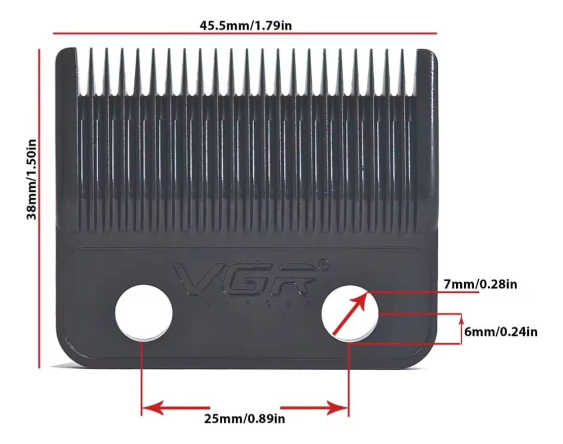 Cuchilla de Repuesto VGR V-003 V-640 V-270 DLC Hoja Móvil Profesional Barbería