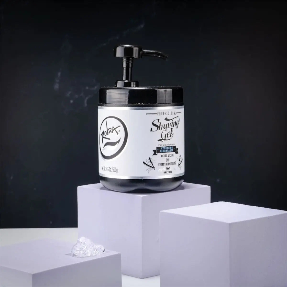 Shaving Gel Rolda Aloe Vera 500g - Gel de Afeitado Transparente e Hidratante