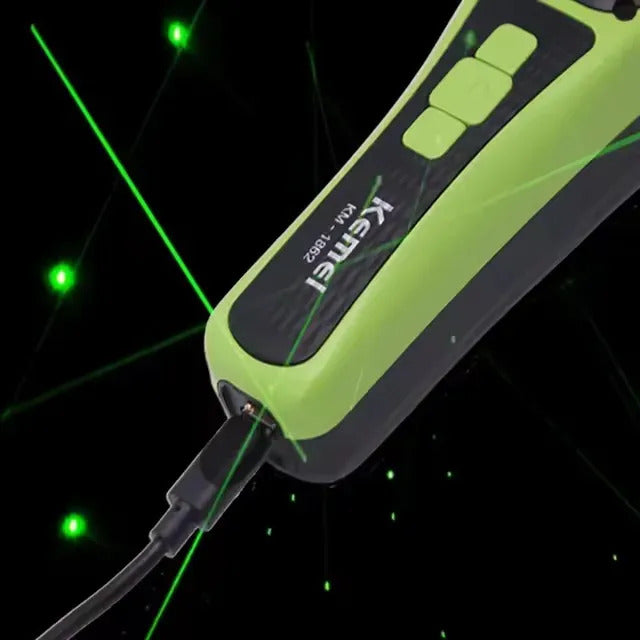 Máquina Corta Pelo Profesional Kemei Km-1862 Color Verde