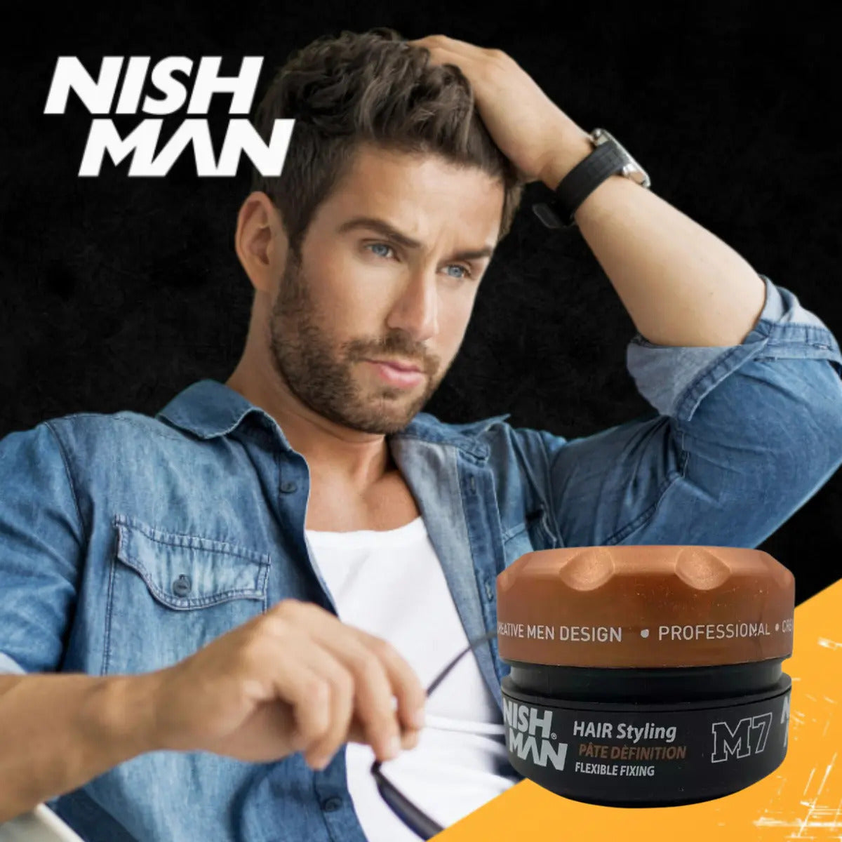 Cera Nishman M7 Defining Paste 100ml - Fijación Flexible y Acabado Mate Natural