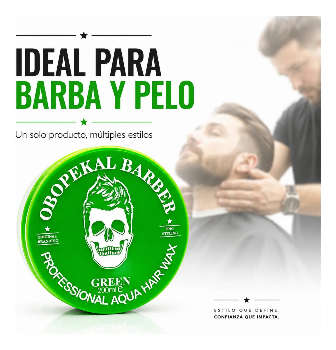 Cera Obopekal Para Barba Cabello Gel Pomada Capilar Barbería