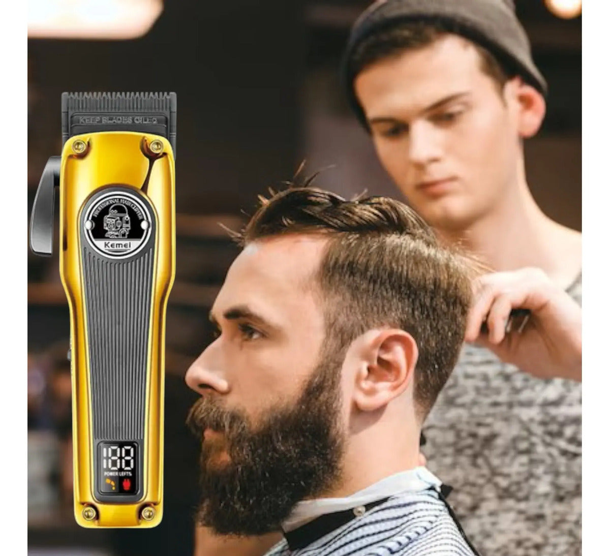 Clipper Profesional Kemei KM-1825: Motor Sin Escobillas y Cuchillas DLC