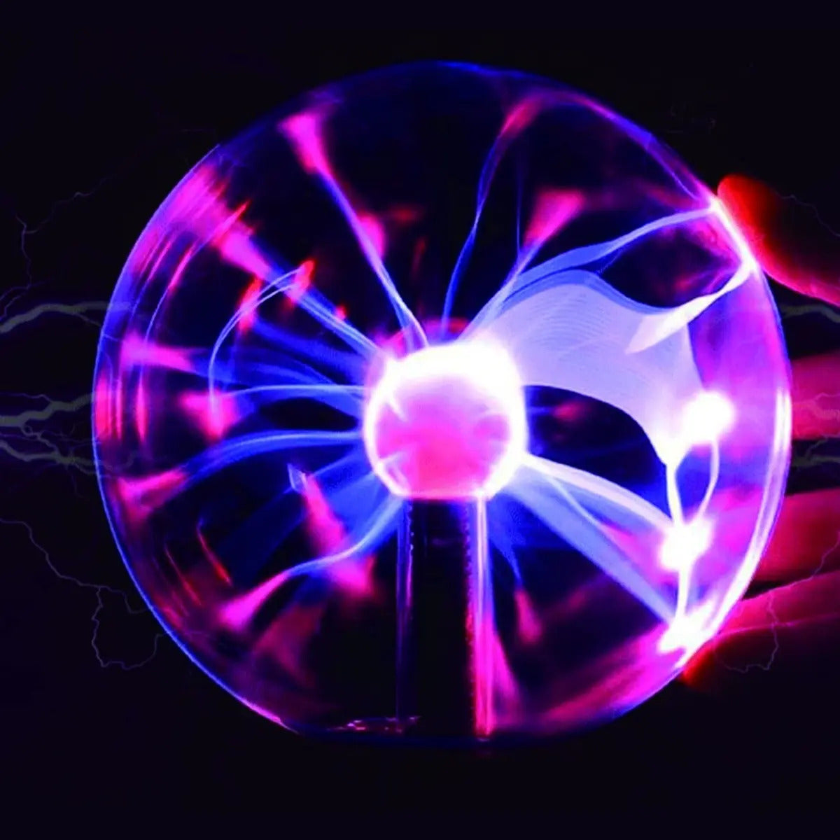 Lámpara Retro de Plasma Mediana - Esfera de Luz Interactiva Decorativa