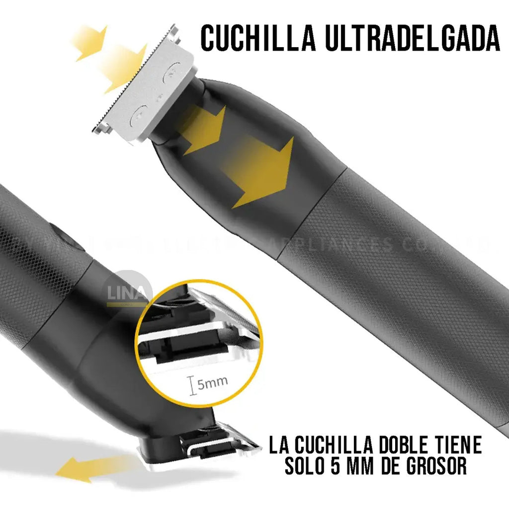 Trimmer Profesional Kemei KM-1753: Máquina Terminadora con Base de Carga