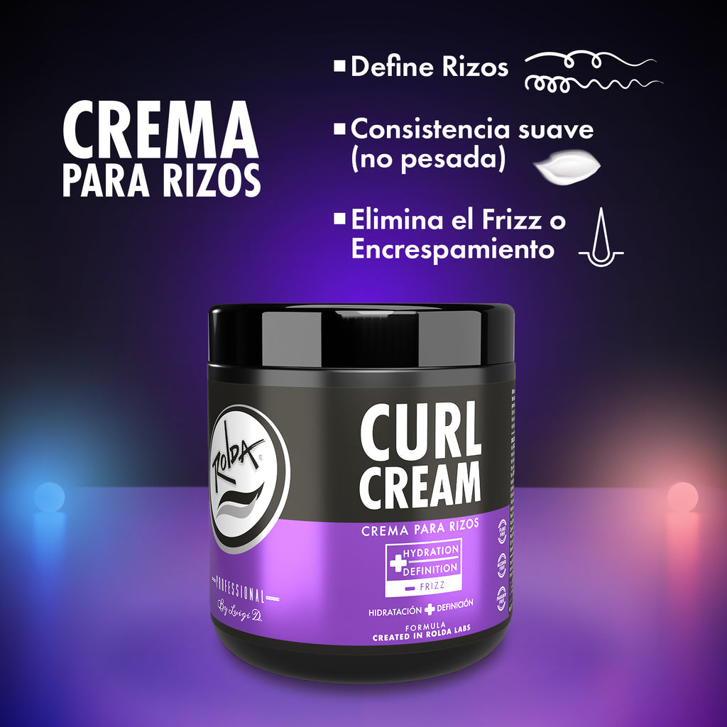 Crema para Rizos Rolda Curl Cream 1kg - Definición, Hidratación y Anticaspa