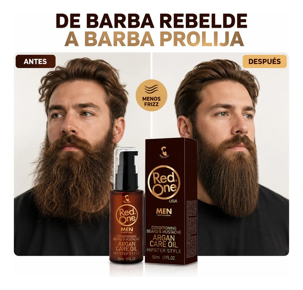 Aceite Para Barba Y Bigote Control Frizz Argán 50ml