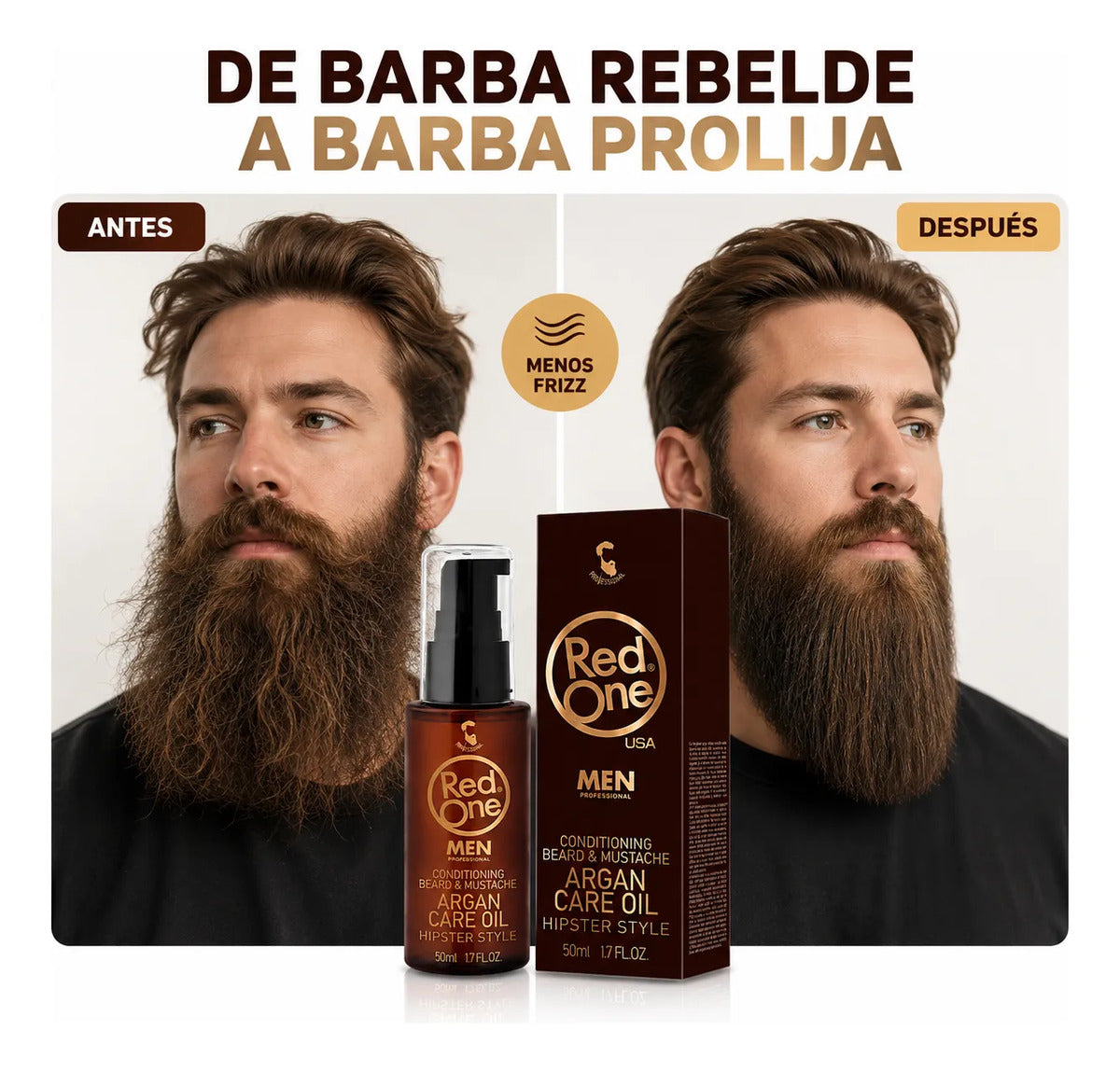 Aceite Para Barba Y Bigote Control Frizz Argán 50ml