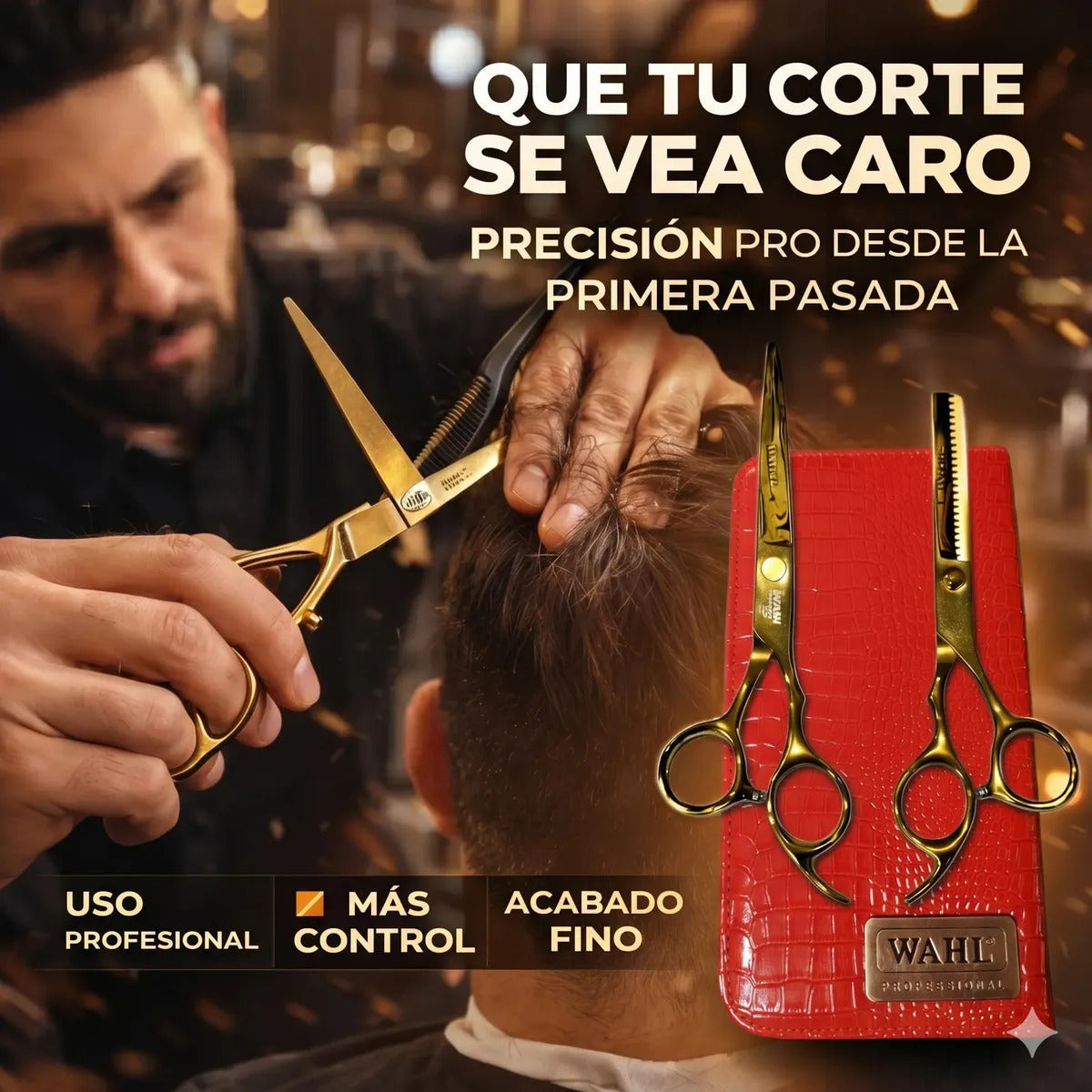 Set 2 Tijera Filo Navaja Peluquería Profesional Con Estuche