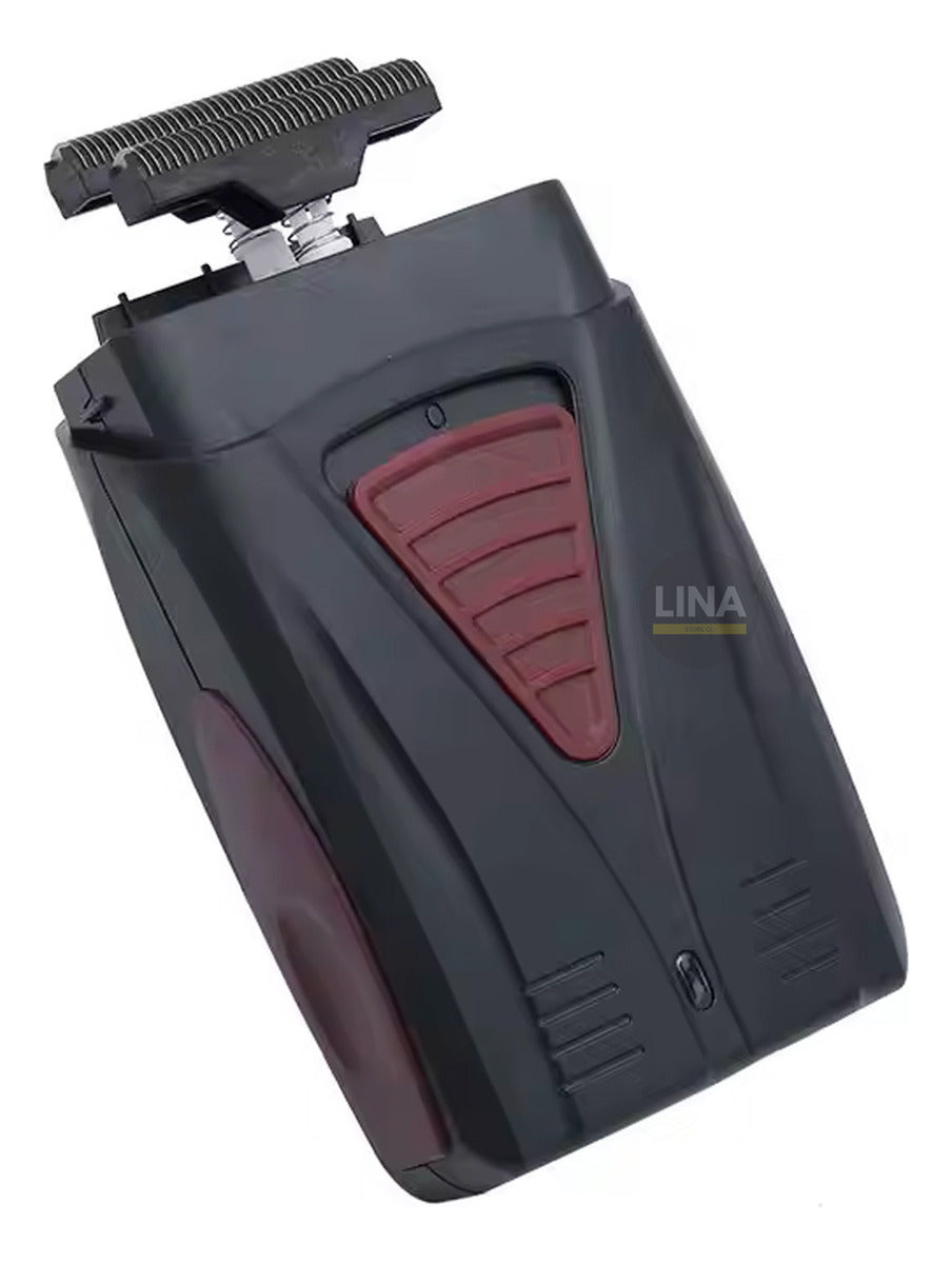 Afeitadora Profesional Kemei KM-3381 Inalámbrica - Doble Malla Rojo/Negro