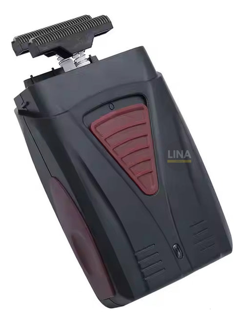 Afeitadora Profesional Kemei KM-3381 Inalámbrica - Doble Malla Rojo/Negro