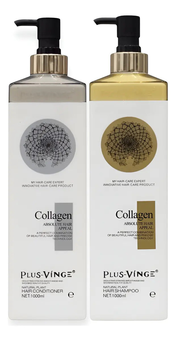 Dúo Profesional Plus Vinge Collagen - Shampoo y Acondicionador Macadamia