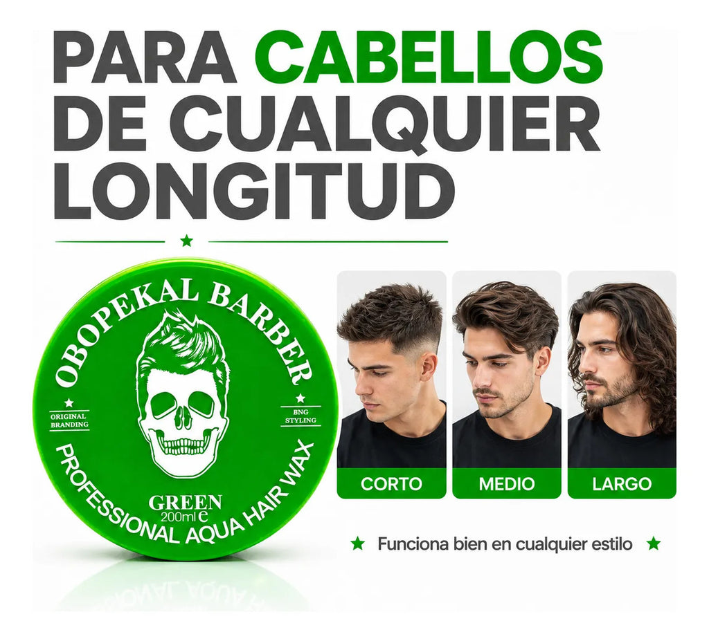 Cera Obopekal Para Barba Cabello Gel Pomada Capilar Barbería