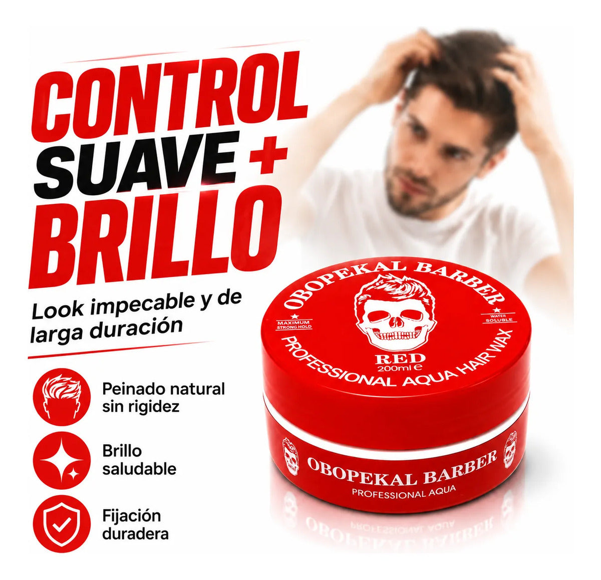 Cera Obopekal Para Barba Cabello Gel Pomada Capilar Barbería