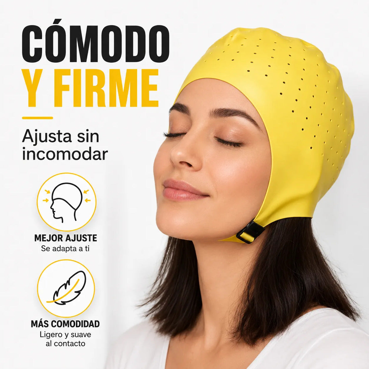 Gorro Mechas Profesional Silicona Flexible Ajustable
