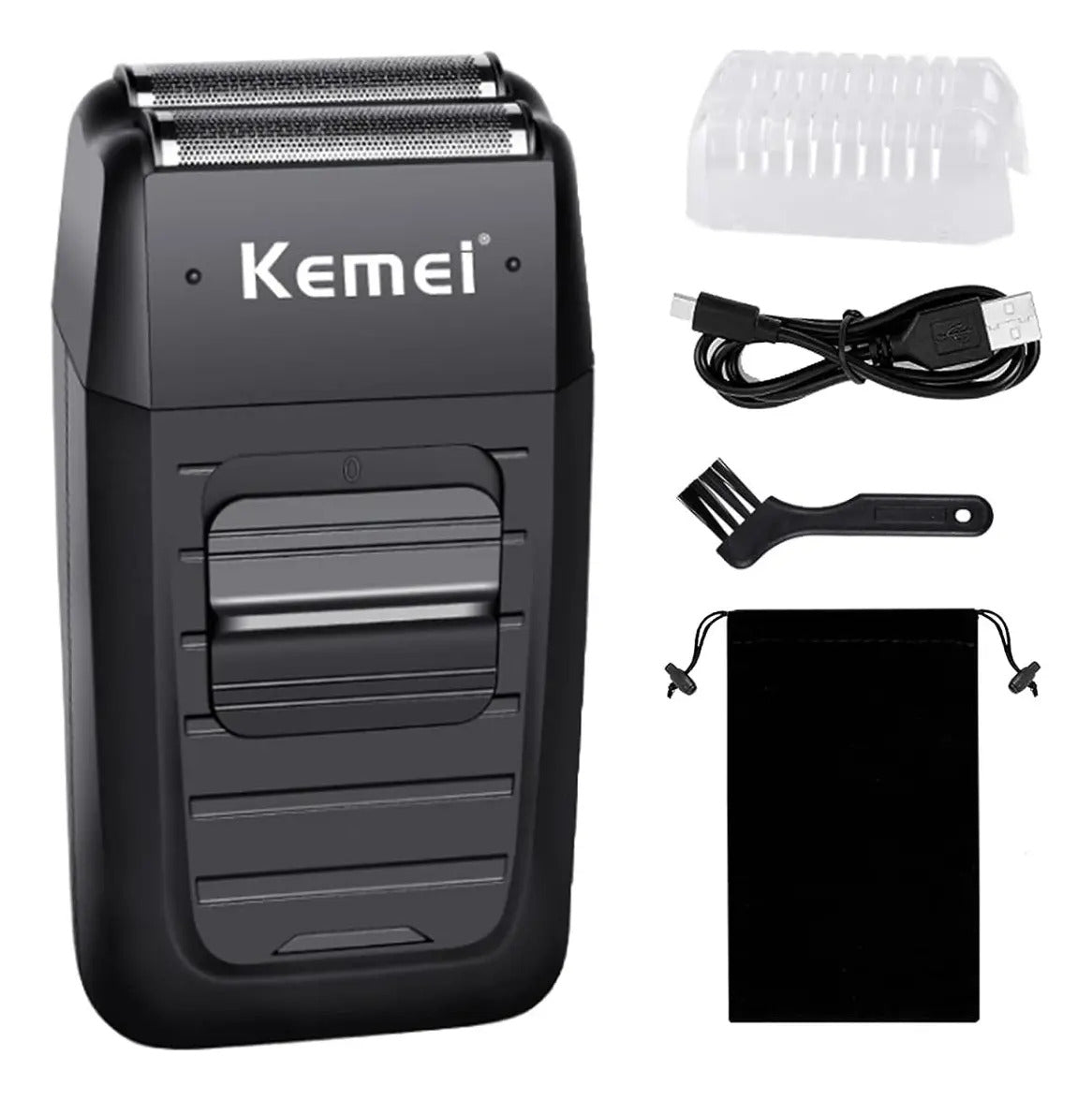 Pack Inicial Barbería Kemei: Clipper 1990 + Shaver 1102 + Trimmer Buddha 1974-A