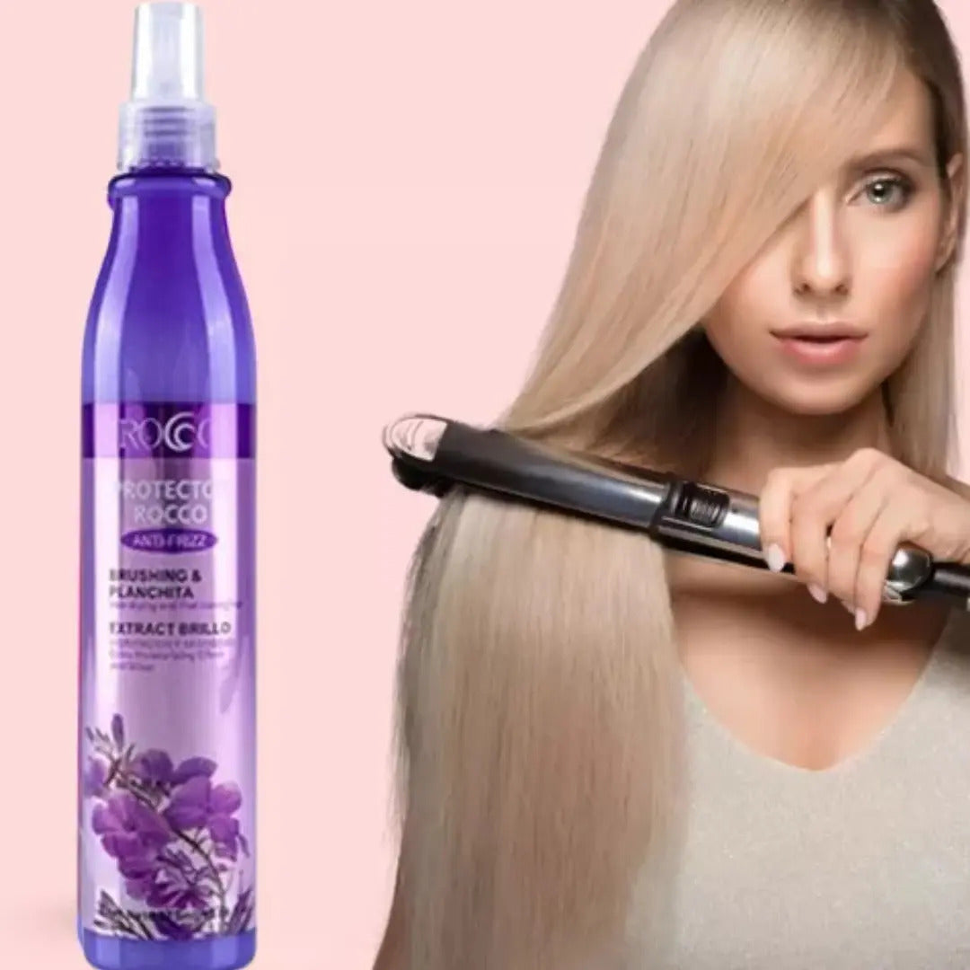 Protector Térmico Capilar Rocco Morado 375ml - Anti Frizz y Humedad