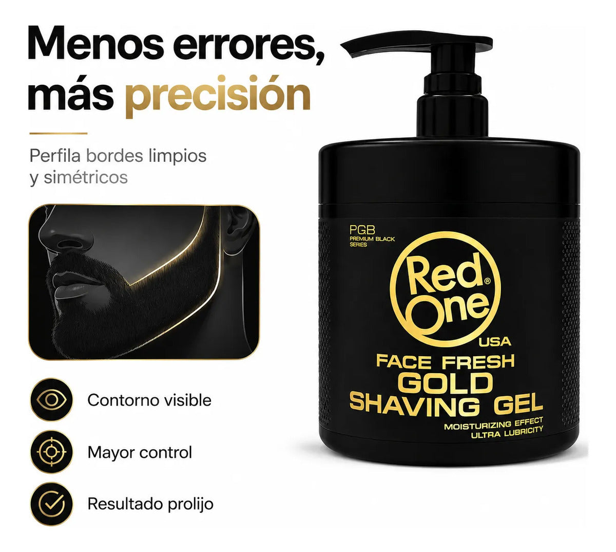 Gel Para Afeitar Transparente Red One Gold 1000 Ml