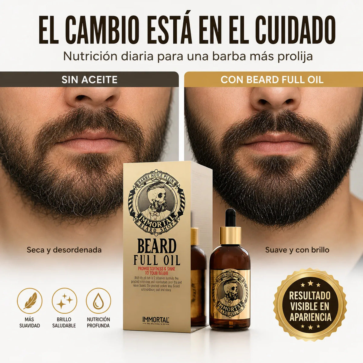 Aceite  Barba Immortal Nyc Nutre Y Suaviza 50ml