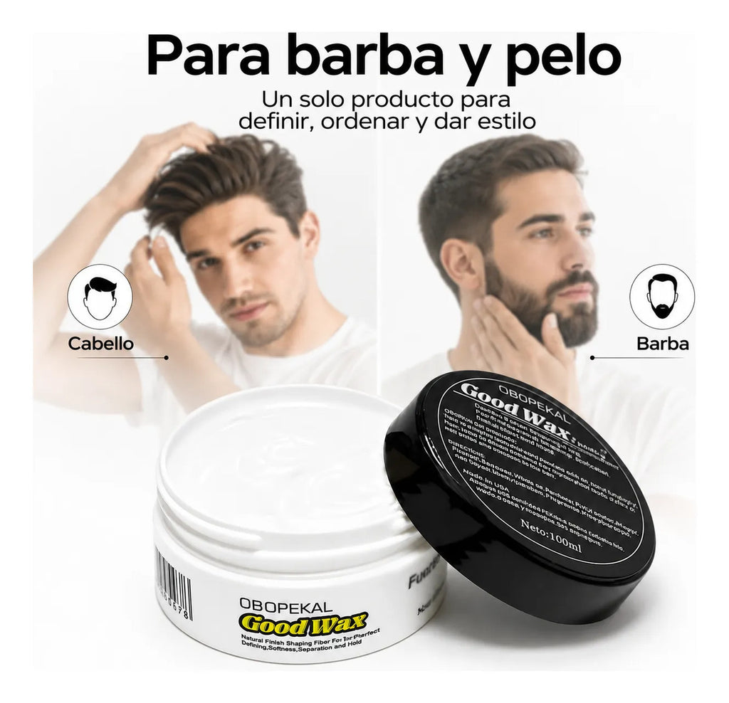 Cera Obopekal Para Barba Cabello Gel Pomada Capilar Barbería
