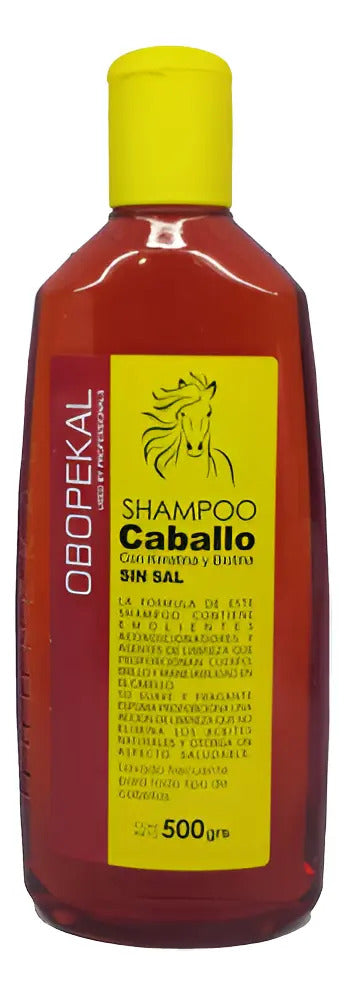 Shampoo Obopekal Caballo 500ml - Con Keratina, Biotina y Sin Sal