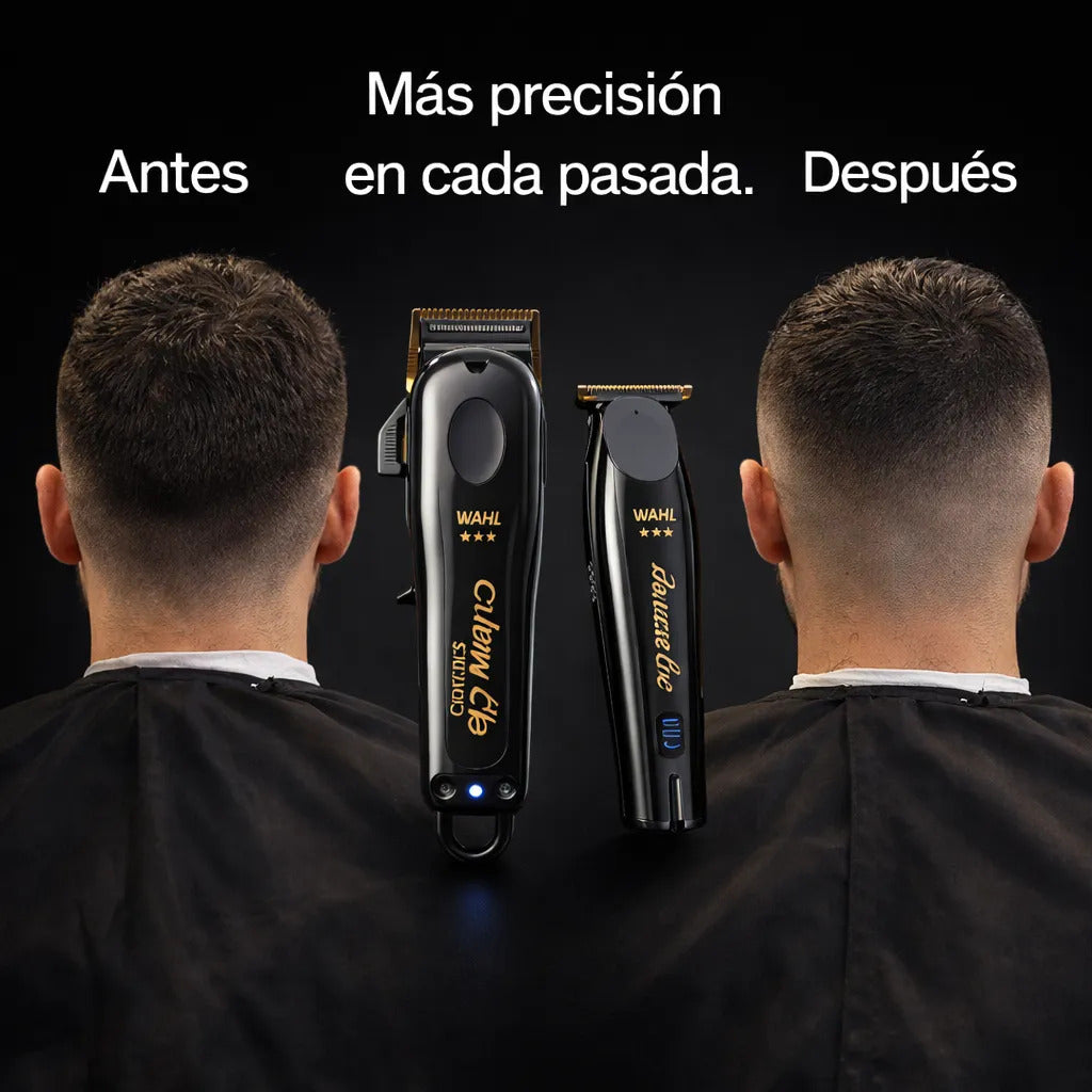 Combo Cortadora Pelo + Afeitadora Wahl Inalámbrica Magic Clip Cordless