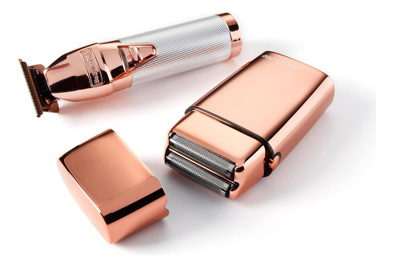 Combo BabylissPRO Rose FX Trimmer + Shaver Metálica Profesional
