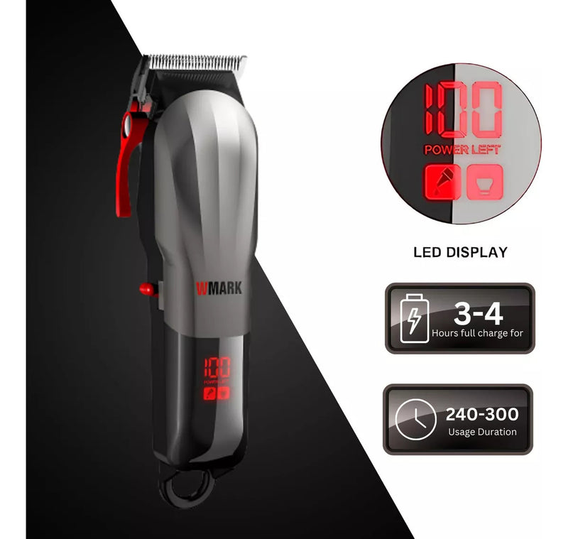 Máquina Profesional Wmark NG-115 | Cortapelo Recargable con Cuchilla 440C