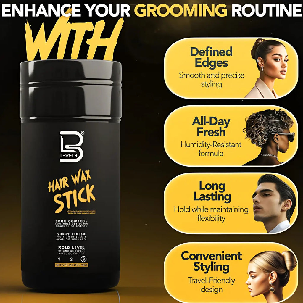 Cera en Barra Level 3 Hair Wax Stick - Fijación Máxima y Brillo 75g