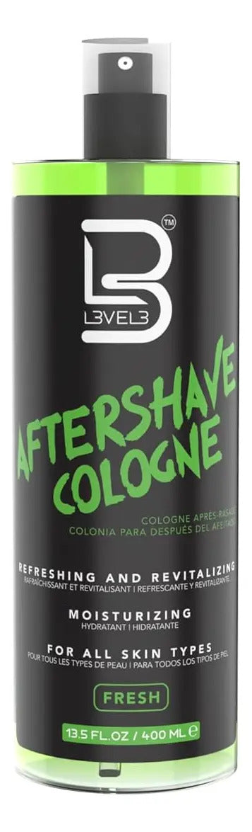 After Shave Colonia Level 3 Fresh Verde - Loción Post Afeitado Profesional 400ml
