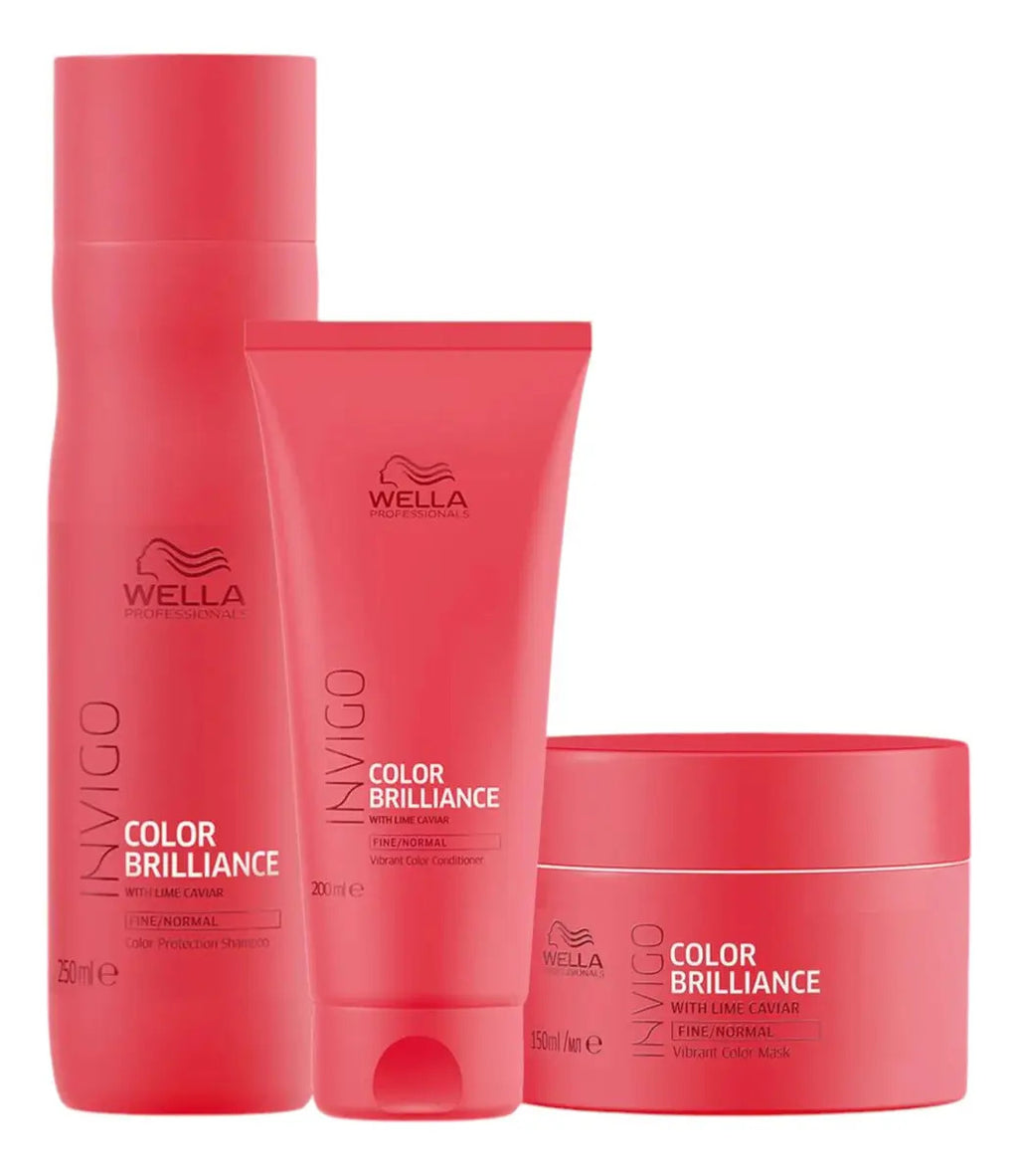 Pack Wella Invigo Color Brilliance - Shampoo, Acondicionador y Máscara Profesional