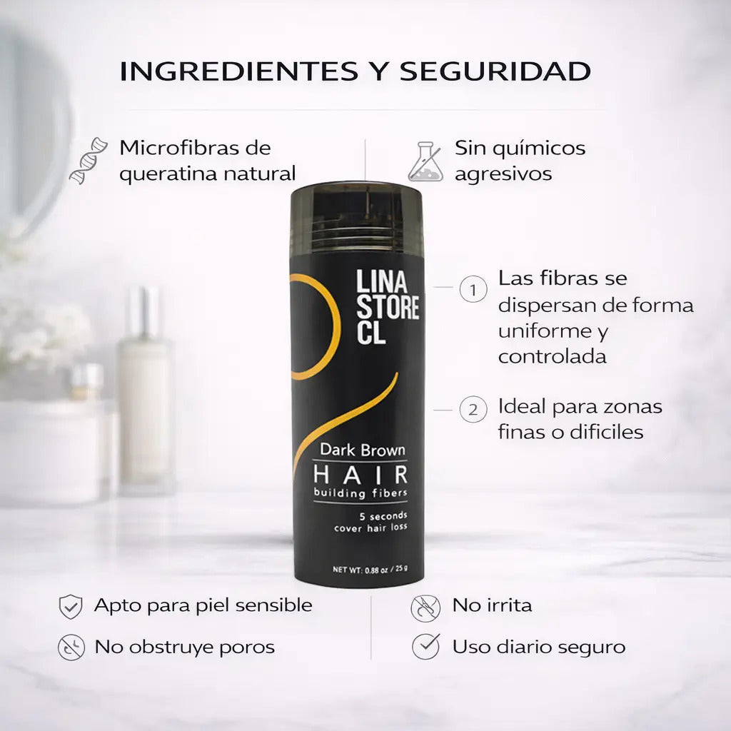 Pack Polvo Disimulado Calvicie Fibra Capilar + Bomba Spray