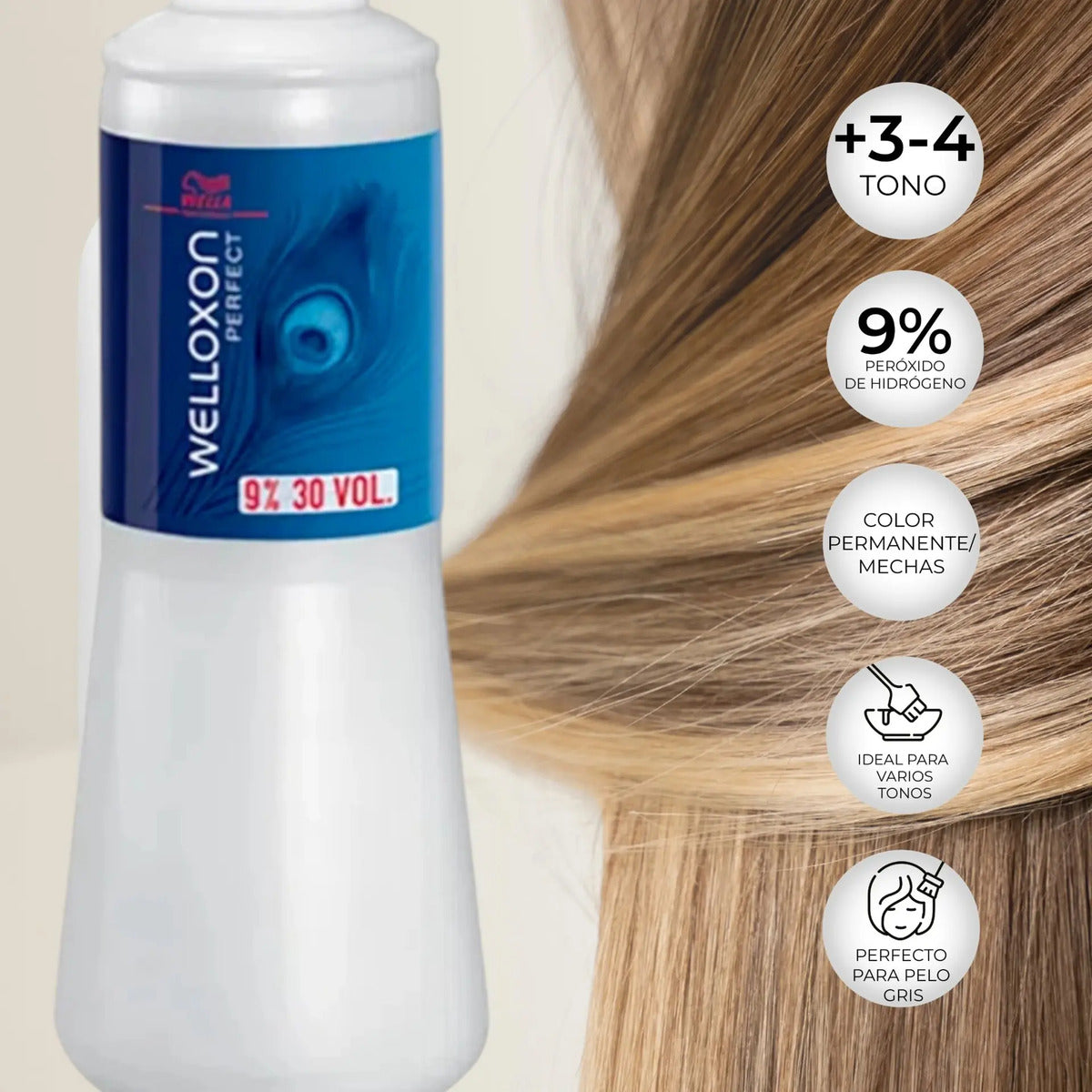 Agua Oxigenada Wella Welloxon Perfect 1L Oxidante Profesional