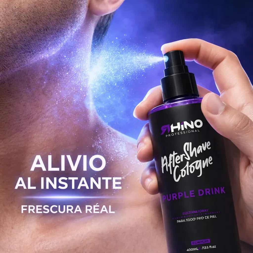 After Shave Rhino Purple Spray Hombre Calma Irritación Piel