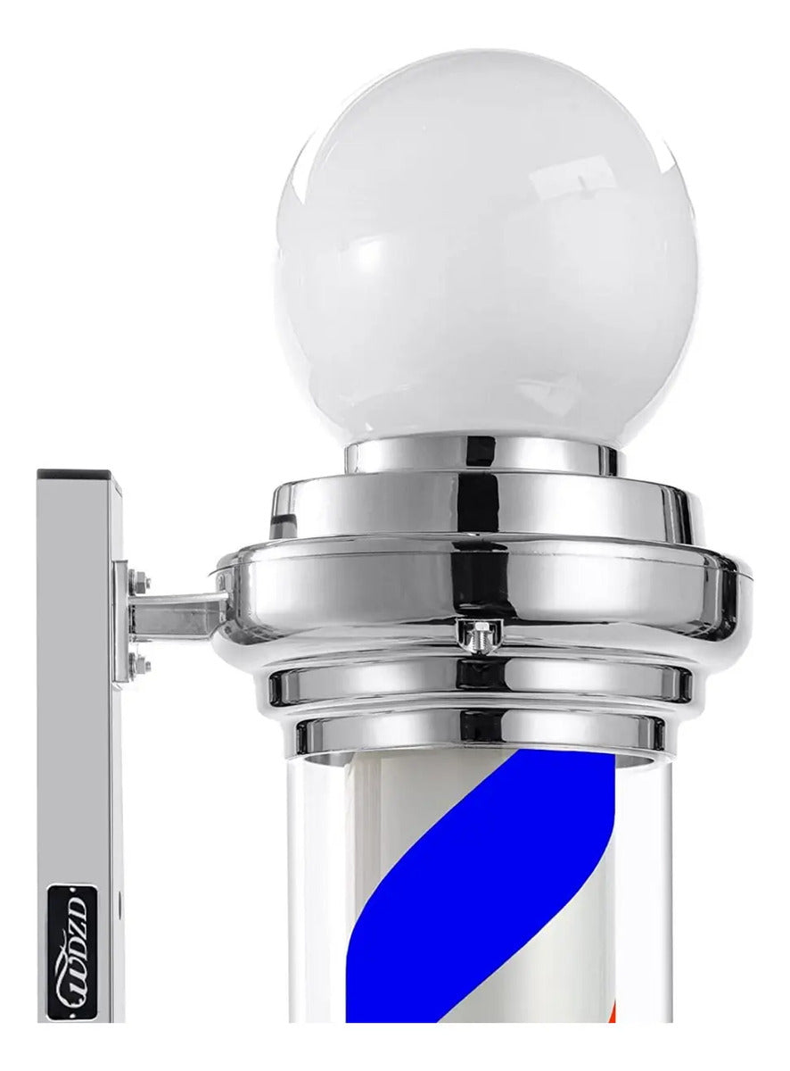 Poste de Barbería Profesional Gigante 100cm - Luz LED y Rotación Tricolor