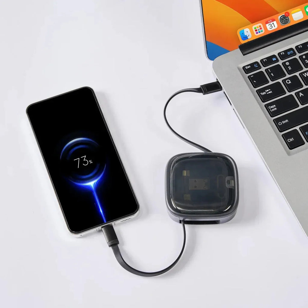 Kit Cable Usb Tipo C Carga Datos Rápida Adaptadores Blanco